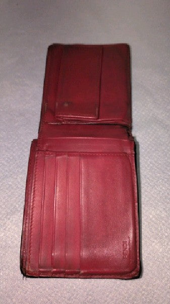 Fendi Monster Bifold Wallet, Black Leather – Shows Wear