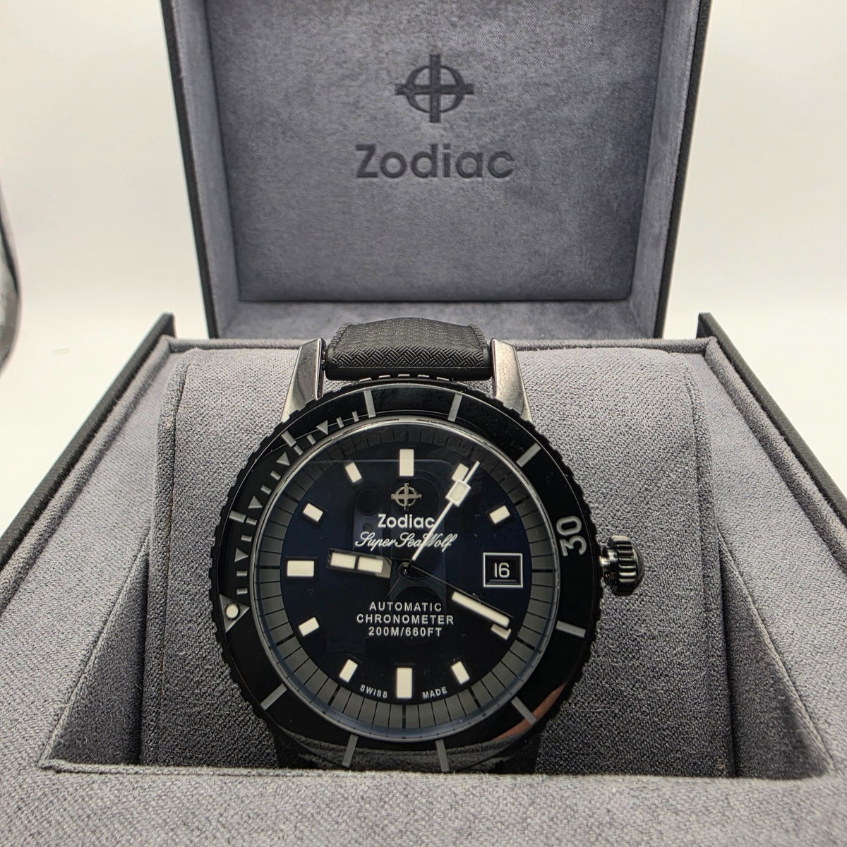 Zodiac Super Sea Wolf Ceramic Compression Diver Watch (Ref. ZO9595)