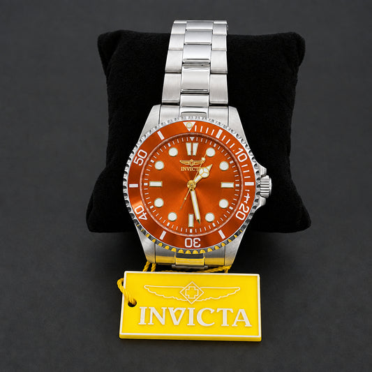 Invicta Pro Diver Quartz Orange Dial Stainless Steel Men’s Watch (Ref. 30413)