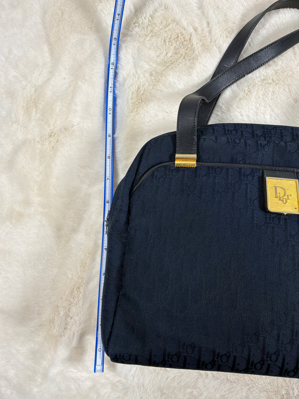 Christian Dior Vintage Diorissimo Trotter Canvas Shoulder Bag/Handbag