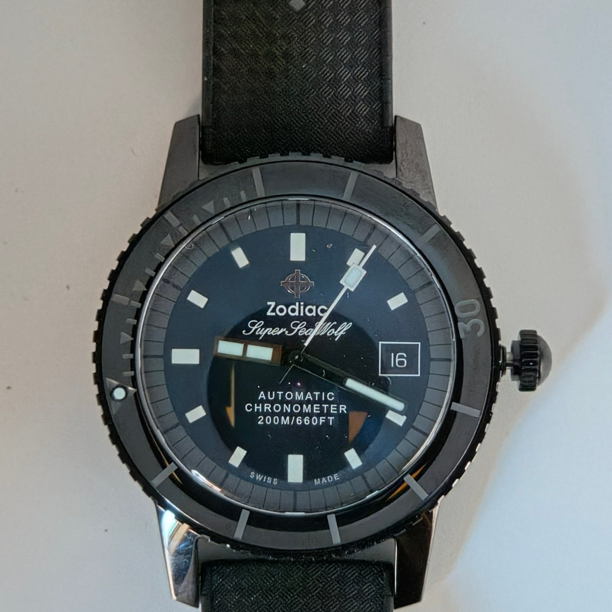 Zodiac Super Sea Wolf Ceramic Compression Diver Watch (Ref. ZO9595)