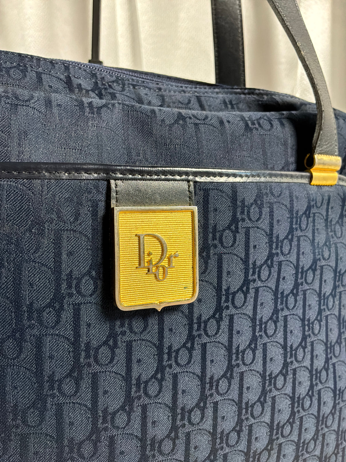 Christian Dior Vintage Diorissimo Trotter Canvas Shoulder Bag/Handbag