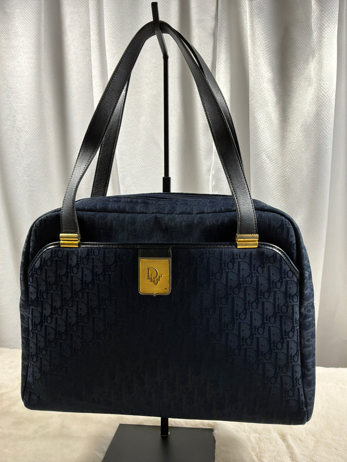 Christian Dior Vintage Diorissimo Trotter Canvas Shoulder Bag/Handbag