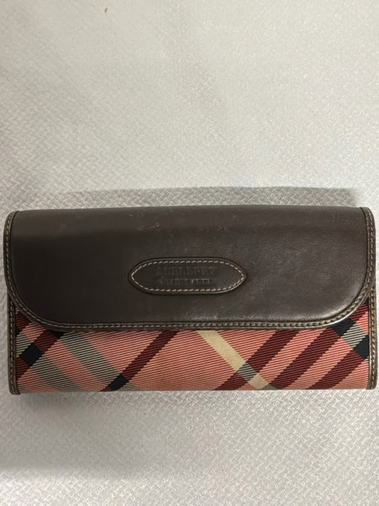 Burberry Haymarket Check Long Wallet – Shows Wear