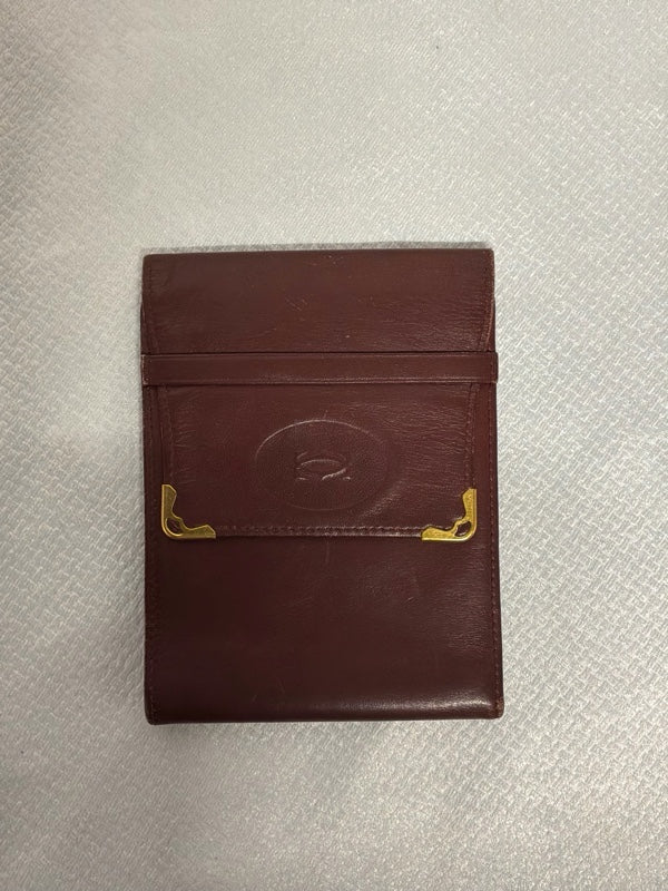 Cartier Burgundy Leather Card Holder – Shows Wear