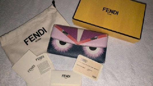 Fendi Monster Eyes Continental Wallet – Shows Wear