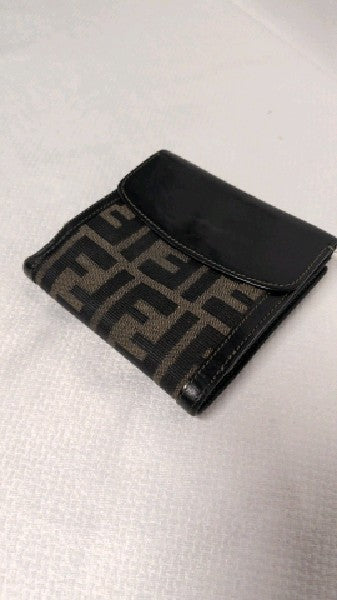 Fendi Zucca Canvas and Leather Bi-Fold Wallet – Shows Wear