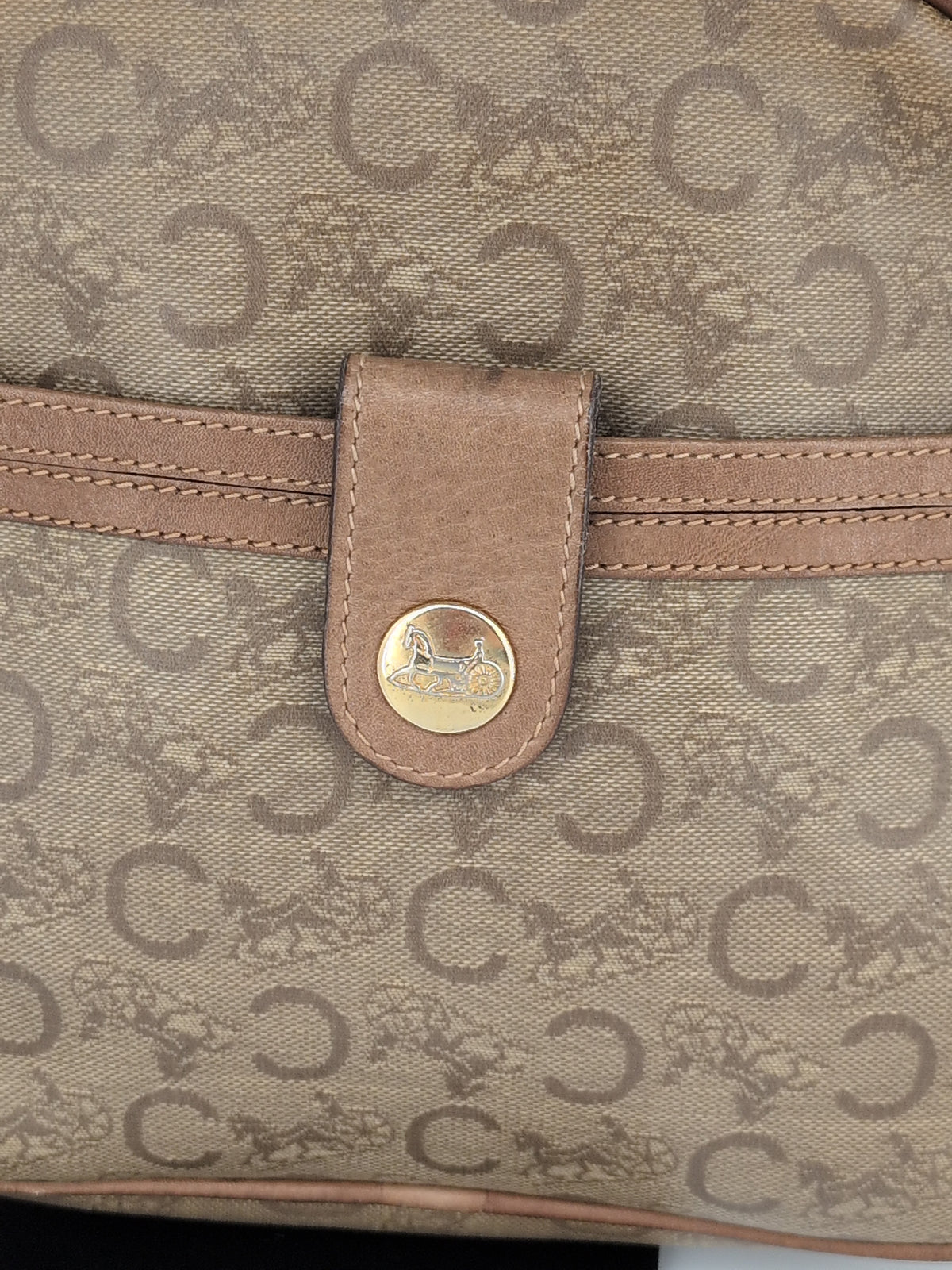 Celine Vintage Macadam Shoulder Bag – Brown & Tan