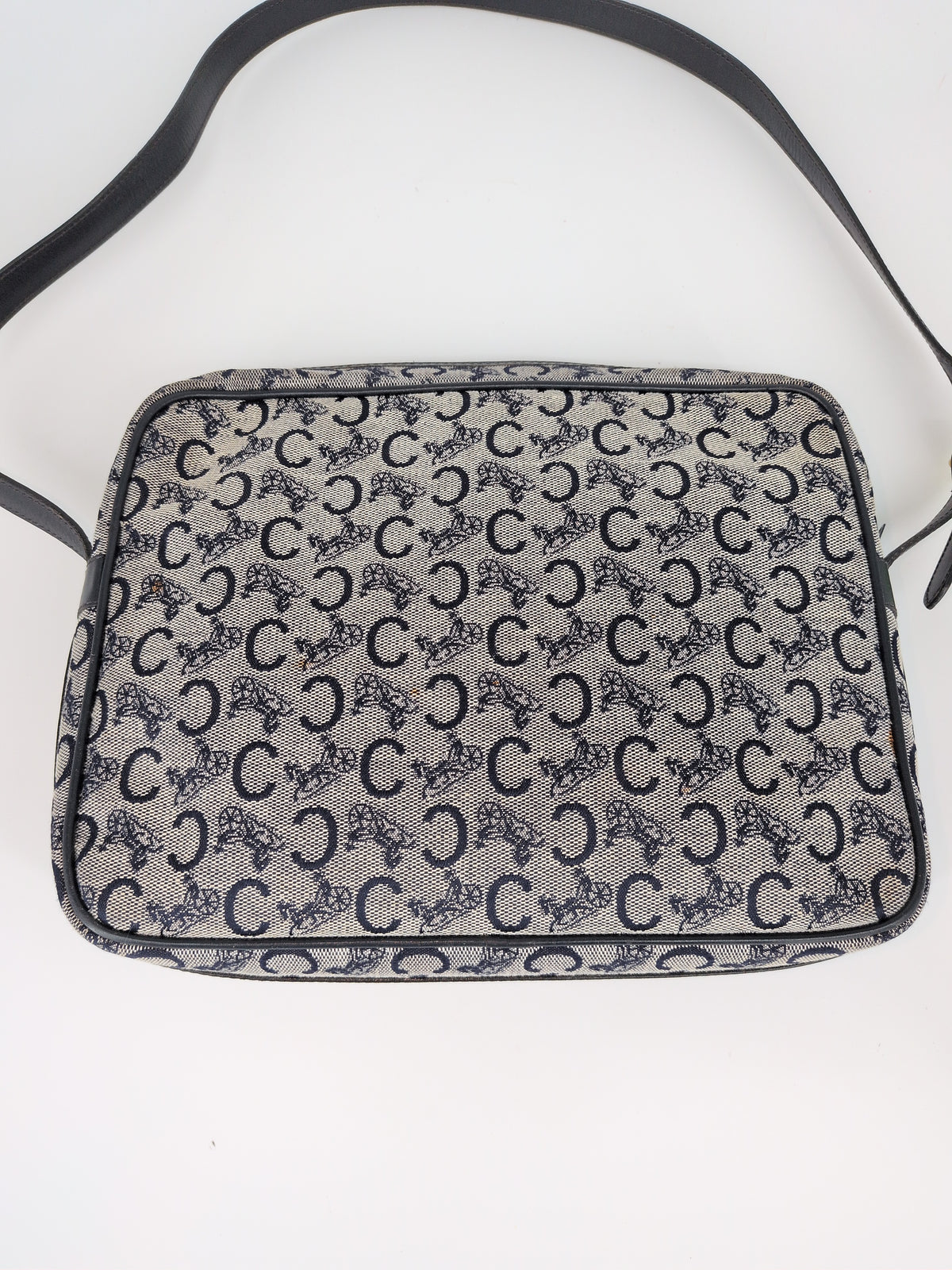 Celine Vintage C Macadam Top Handle Satchel – Grey & Black