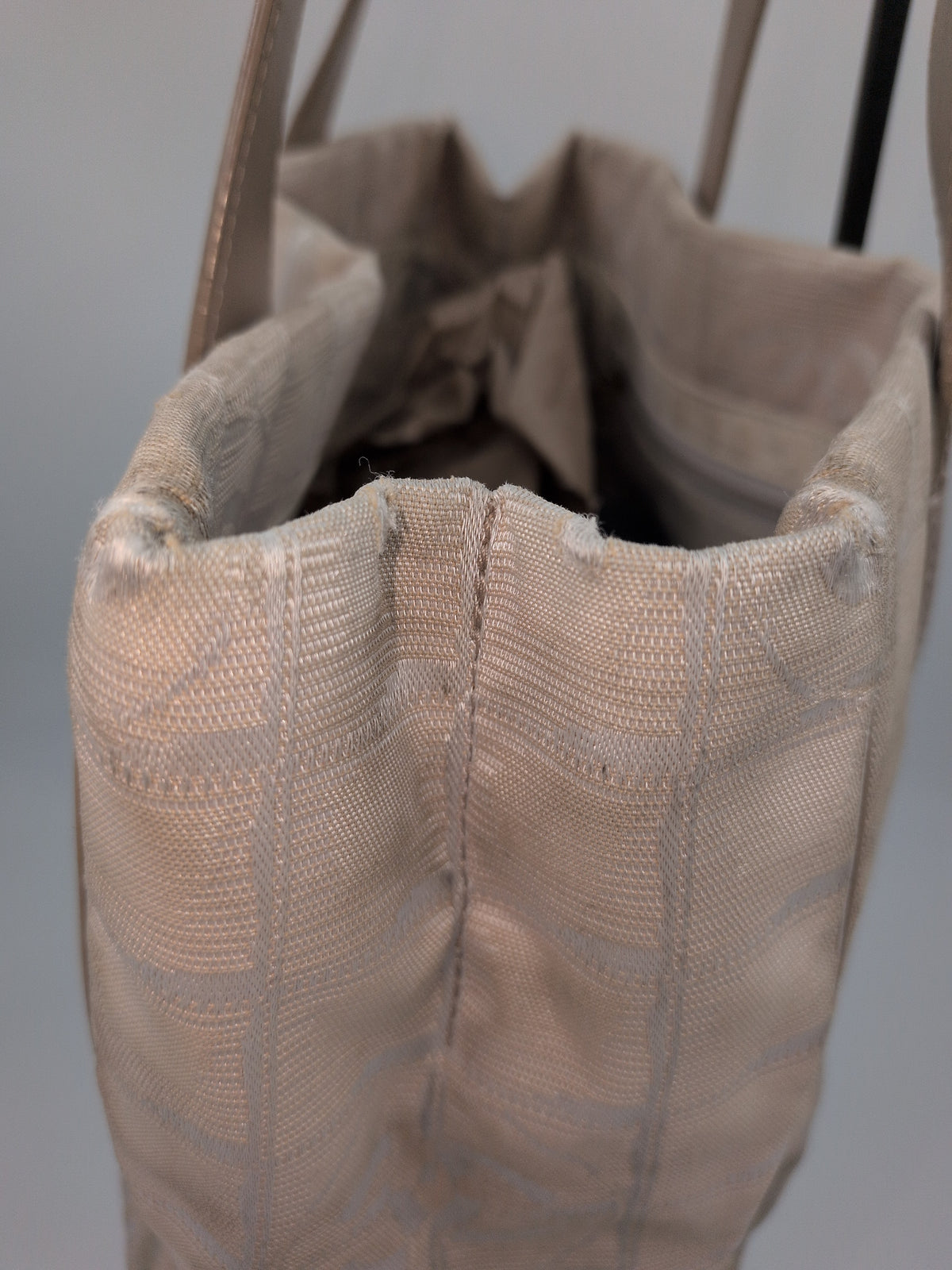 Chanel Vintage Small Canvas & Leather Tote Bag – Tan