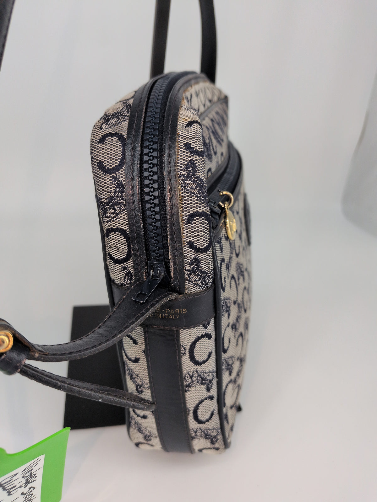 Celine Vintage C Macadam Top Handle Satchel – Grey & Black