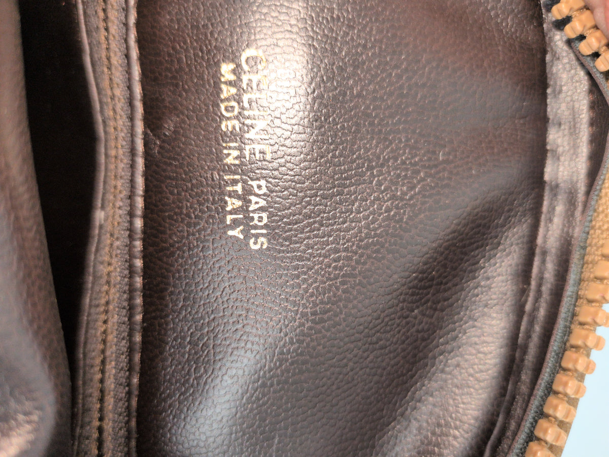 Celine Vintage Macadam Shoulder Bag – Brown & Tan