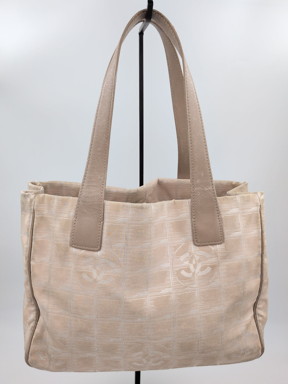 Chanel Vintage Small Canvas & Leather Tote Bag – Tan