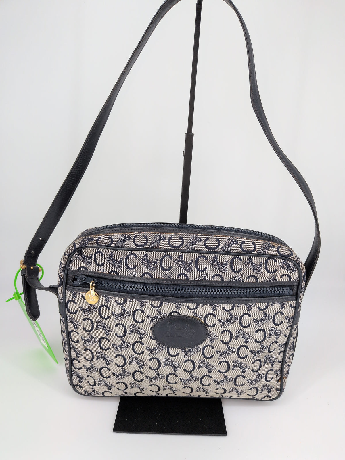 Celine Vintage C Macadam Top Handle Satchel – Grey & Black