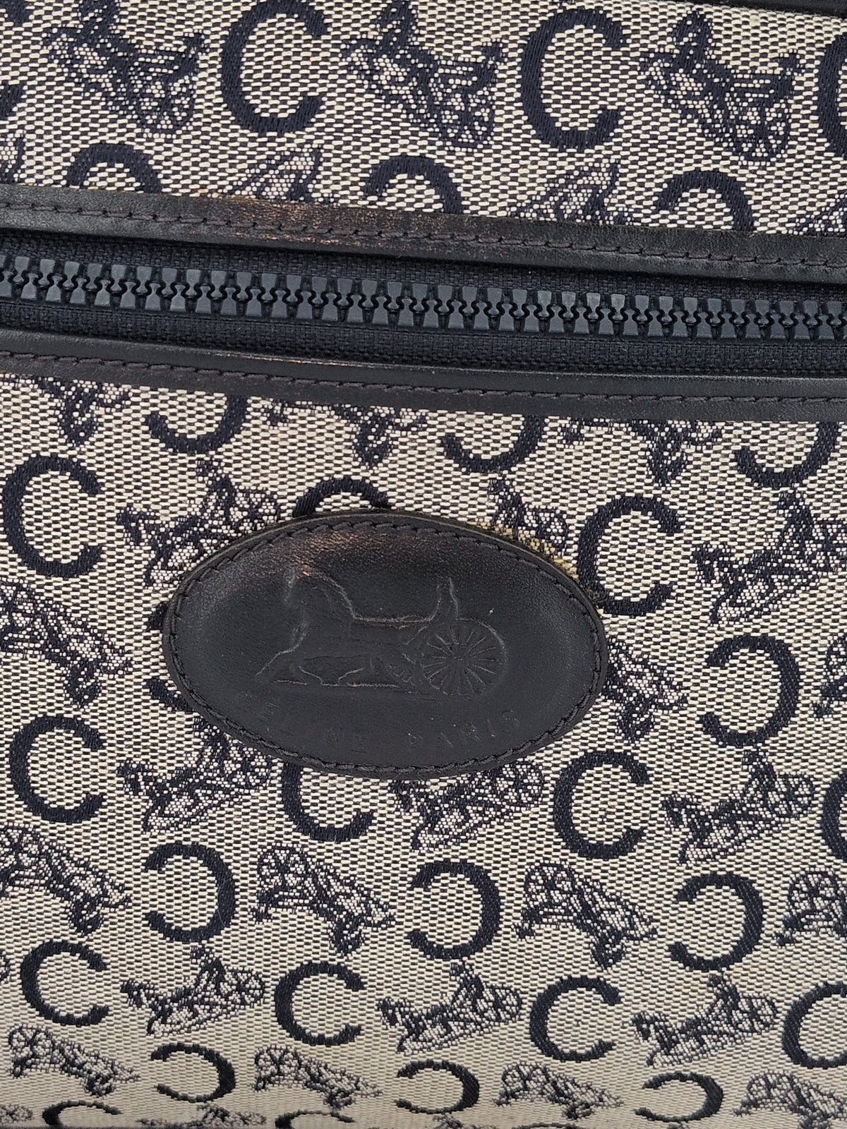 Celine Vintage C Macadam Top Handle Satchel – Grey & Black