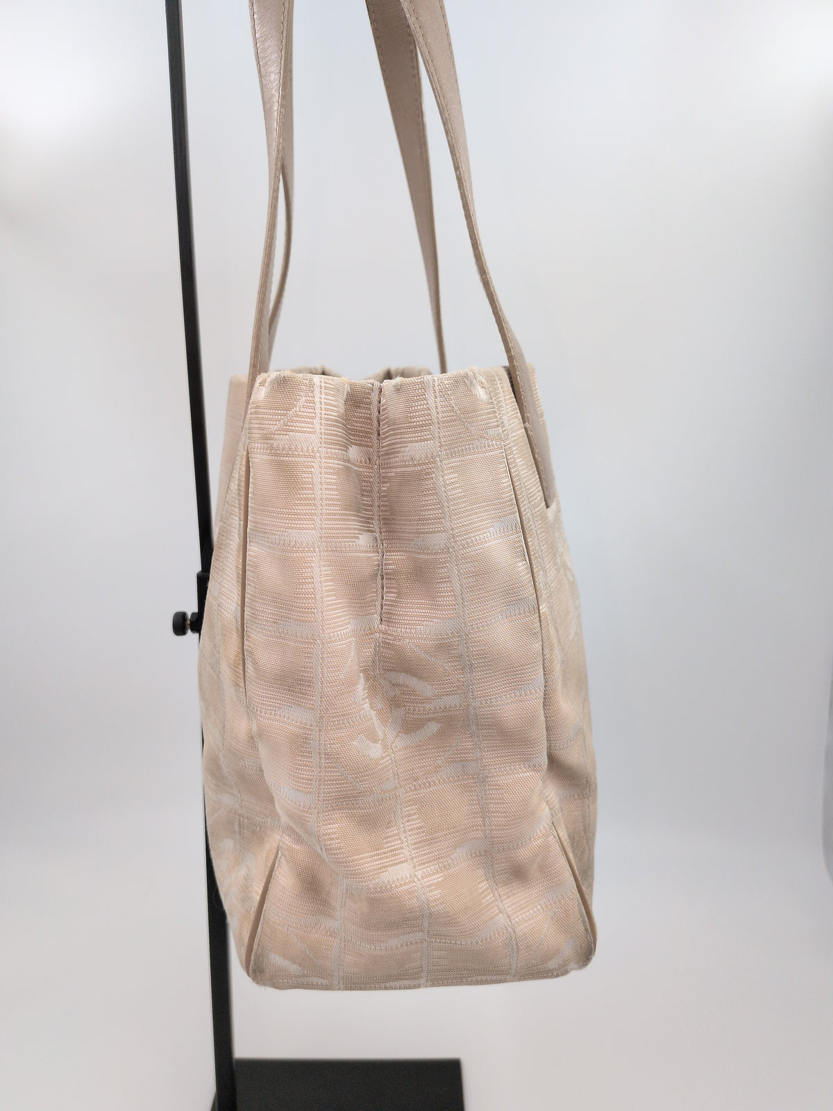Chanel Vintage Small Canvas & Leather Tote Bag – Tan