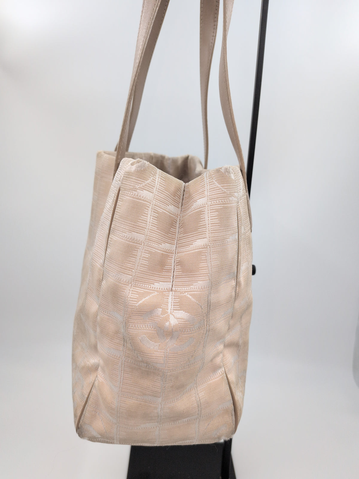 Chanel Vintage Small Canvas & Leather Tote Bag – Tan
