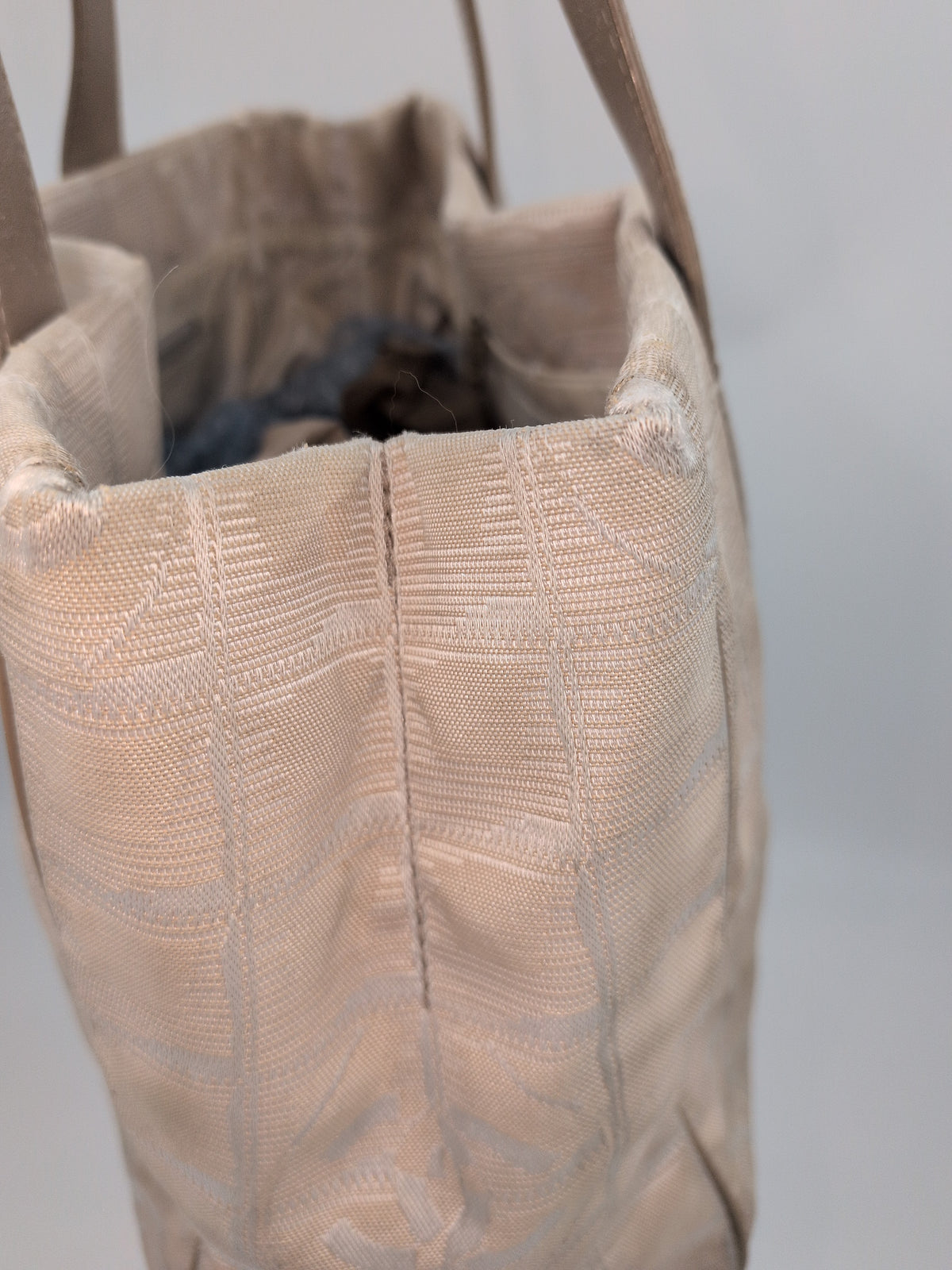 Chanel Vintage Small Canvas & Leather Tote Bag – Tan