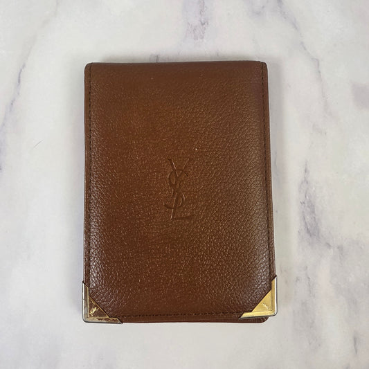 Saint Laurent Norman Leather Bifold Wallet – Dark Brown