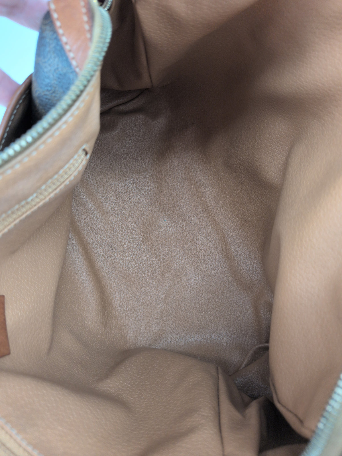 Celine Vintage Macadam Top Handle Satchel – Brown & Tan