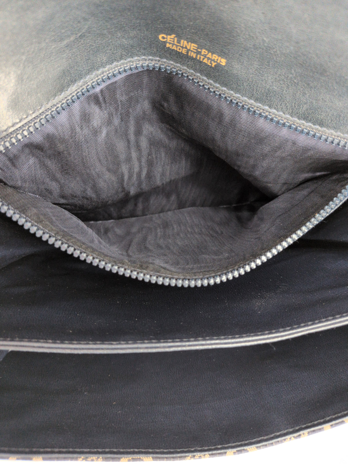 Celine Vintage Leather Crossbody Bag – Black