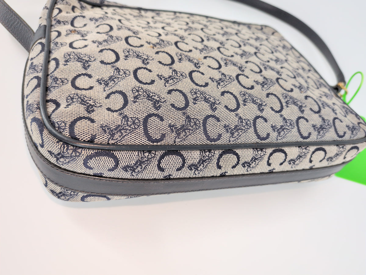 Celine Vintage C Macadam Top Handle Satchel – Grey & Black