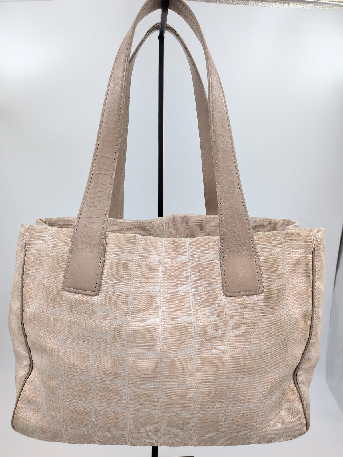 Chanel Vintage Small Canvas & Leather Tote Bag – Tan
